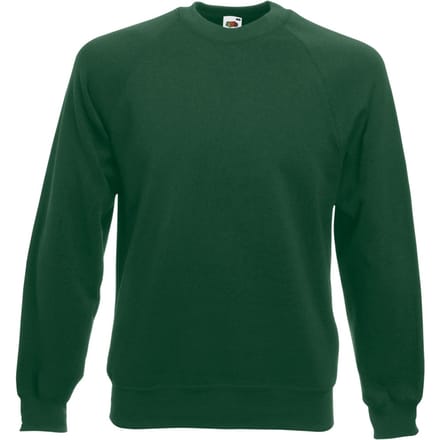 Fruit Of The Loom Unisex Raglan Mouwen Belcoro® Sweatshirt (Bottle Groen)