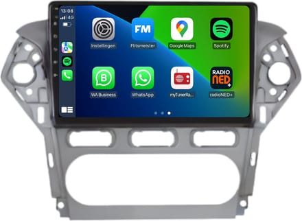 Carplay autoradio voor Ford Mondeo | 2003 t/m 2014 | Android 13 | Grijs | Draadloos Apple Carplay & Android auto | 2GB + 32GB | 8-Core processor | Davilon | 2025 model | 2003 2004 2005 2006 2007 2008 2009 2010 2011 2012 2013 2014 | Bluetooth & Wifi