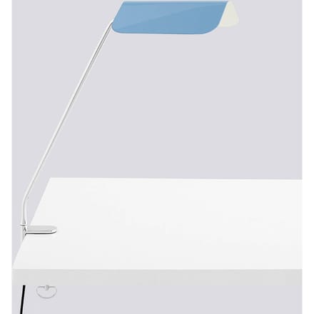 HAY klemlamp Apex, pastelblauw, hoogte 43 cm, E14, staal