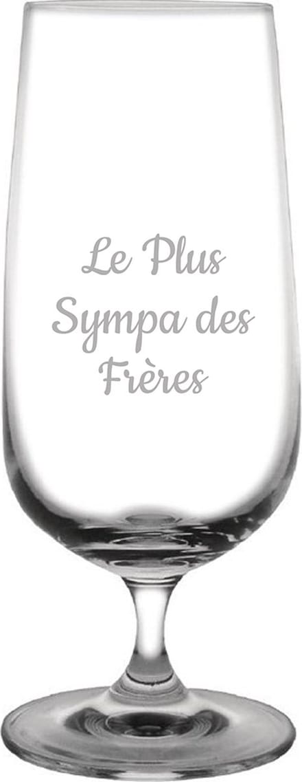 Bierglas op voet gegraveerd - 41cl - Le Plus Sympa des Frères