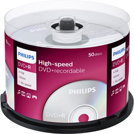 Philips DR4S6B50F - DVD+R - 4,7GB - Speed 16x - Spindle - 50 stuks
