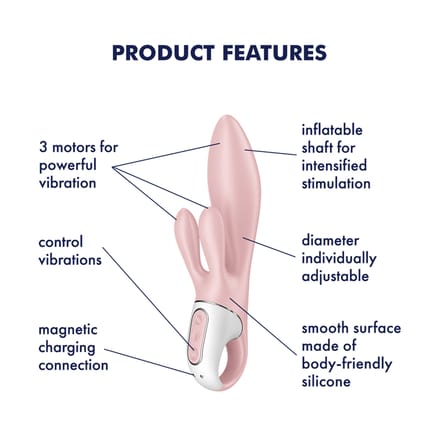 Satisfyer 'Air Pump Bunny 3', 21 cm