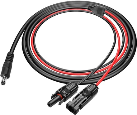 Verlengkabel Zonnepaneel naar DC 5.5x2.1mm Stekker 14 AWG Oplader Adapter