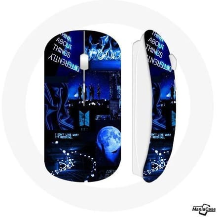 Draadloze Muis - BTS - Black Swan - Kleur Blauw - Wifi USB-stick - Compatibel met Mac en PC