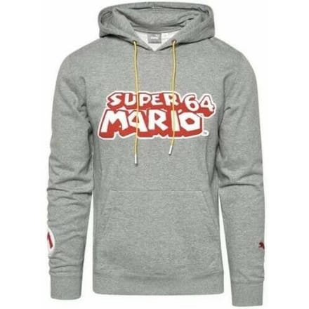 Puma x Super Mario Nintendo Pullover Lange Mouw Grijs Heren Hoodie 589098 01