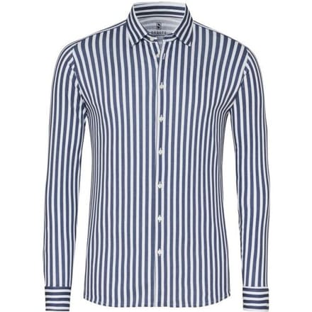 Desoto Overhemd Allover Vertical Stripes Donker Blauw / male