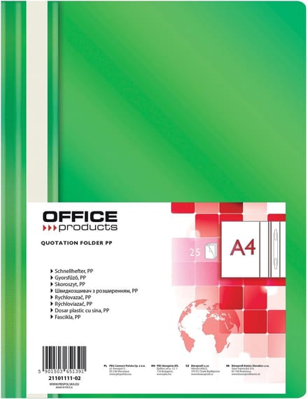 Snelhechtmap A4 PP groen