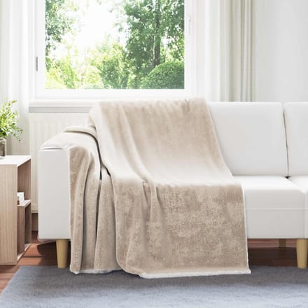 vidaXL - plaid - Beige - 200 - x - 150 - cm - 1,64 - kg - Fleece