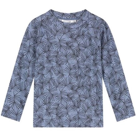 Prénatal UV zwemshirt bladeren Dark Milky Blue 110/116 heren