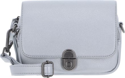 FREDsBRUDER Leren schoudertas Bestie Crossbag Silver zilverkleurig
