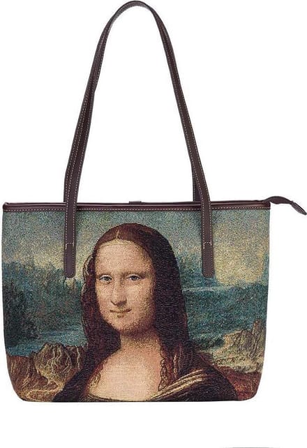 Signare - College tas - Gobelinstof - Kunst - Schoudertas - Mona Lisa - Leonardo Da Vinci