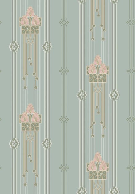 Boråstapeter Vliesbehang 4170 - Alla Tiders Hus - Bloemen Blauw - 53cm x 10.05m