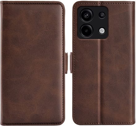 MobyDefend Hoesje - Geschikt voor Xiaomi Redmi Note 13 Pro 5G - Luxe Wallet Book Case (Sluiting Zijkant) - Bruin