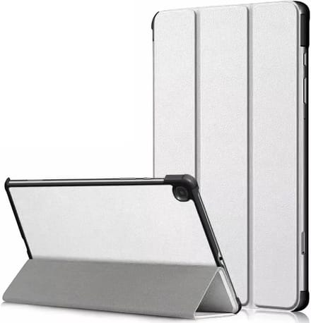 Hoes Geschikt voor Samsung Galaxy Tab A 10.1 2019 (T510)hoes Wit - Smart Tri-Fold Bookcase