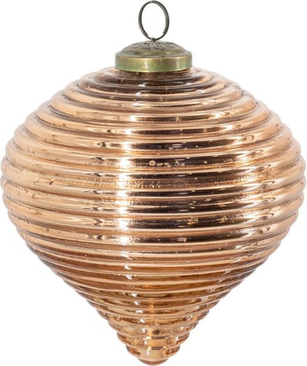 HomeBound by KY | Glazen kerstbal copper | 12,5x12,5cm | kerstbal