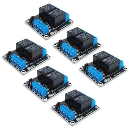6pcs DC 12V relais module - 2 kanaals relais voor microcontroller projecten