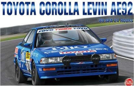 NuNu Modelbouwpakket Auto - 24016 Toyota Corolla Levin AE92 1989 SPA 24Hours Car Plastic - 1:24 - Modelbouw