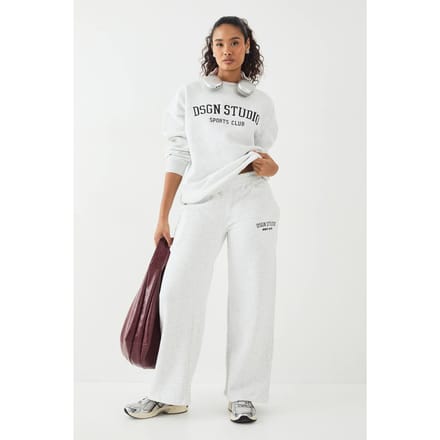 Dames Tall DSGN Studio Applique Rechte Pijp Jogger | Asgrijs | Maat: Medium