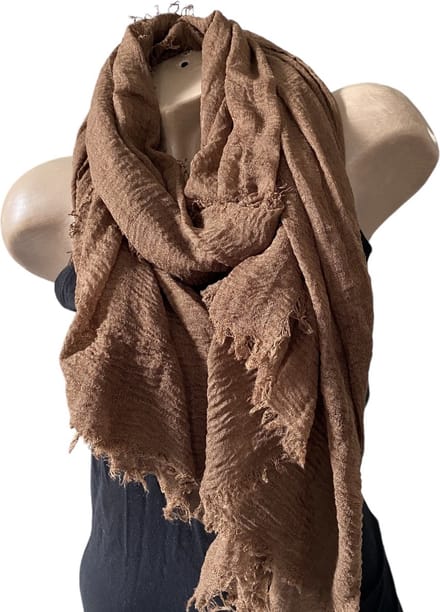 Dames effen kleur sjaal 90# COFFEE
