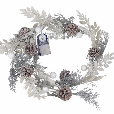 Ginger Ray - Ginger Ray - Silver & White Glitter – Slinger Zilveren en Witte Bladeren