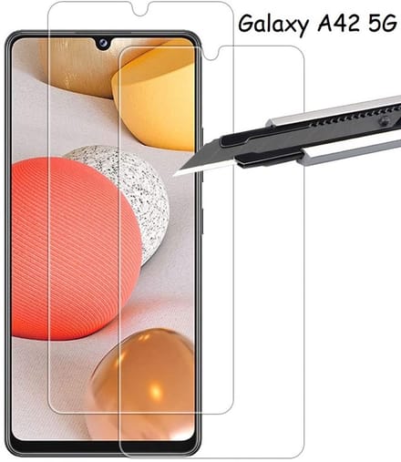 Geschikt voor Samsung Galaxy A42 5G screen Protector / Galaxy A42 glazen tempered glass - 2 pack