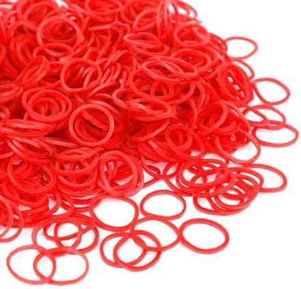 Elastische Rode Rubberen Ringen - 1000 Stuks van 20 mm voor Huishouden en Kantoor