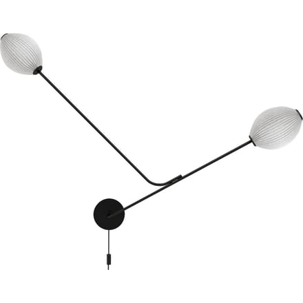 GUBI Satellite Wandlamp, Bekabeld , Crème , Mat
