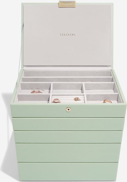 STACKERS SAGE GREEN - Sieradendoos - Juwelendoos - Sieradenhouder - Sieraden Organizer