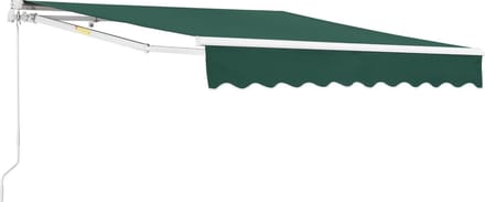Zonnescherm luifel handbediend met knikarm 250x200 cm donkergroen