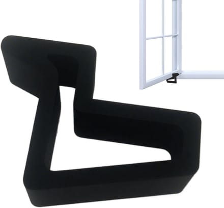 Deurstoppers - Wigbeschermers - Deuren Vastzetten - Stabiel Windbestendig - 8.8 x 8.4 cm - Zwart