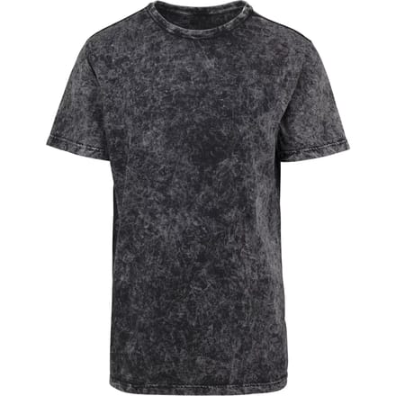 Build your Brand Acid Washed Tee BY070 - Darkgrey White - M