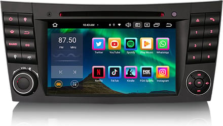 CarPlay autoradio geschikt voor Mercedes E-Klasse | 2003 t/m 2008 | Android 16 | Draadloos Apple CarPlay & Android Auto | 4GB + 64GB | 8-Core processor | Cartronix | CTX-118580 | Bluetooth & Wifi