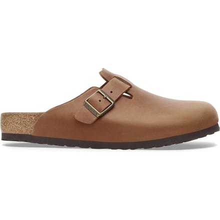 Houten klompen van natuurlijk geolied leer Birkenstock Boston