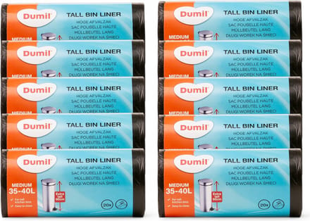 Dumil Vuilniszak Medium - 20 zakken 35-40 Liter - 10 rollen