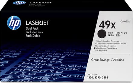 HP 49XD / Q5949XD - Black Laser Toner - Lasertoner Zwart