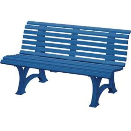 Parkbank, 3-zitter, L 1500 mm, blauw