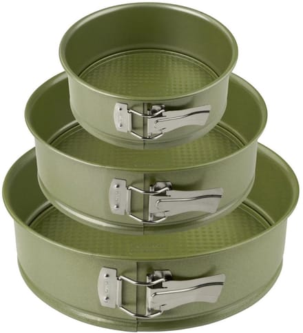Set van 3 springvormen met scharnier 20 cm 24 cm en 26 cm Zenker Green Vision