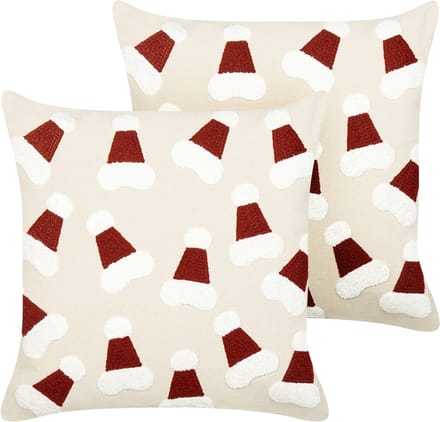 SUGARPLUM - Sierkussen set 2 - Lichtbeige - 45 x 45 cm - Katoen