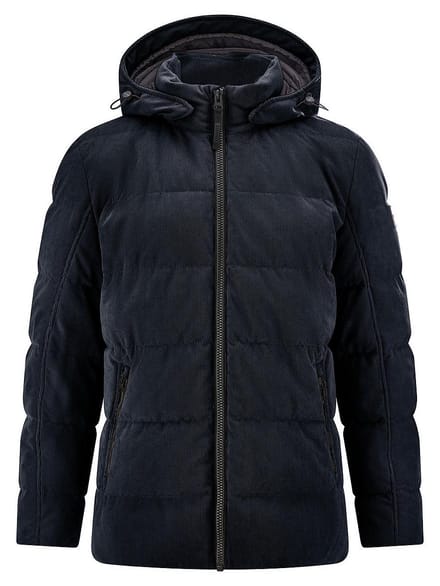 Doorgestikt cordjack Van CALAMAR blauw