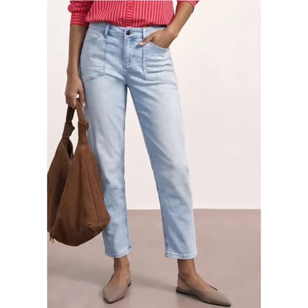 Mid Waist jeans in chino-look