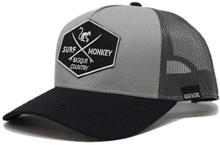Surf Monkey - Trucker Cap - 5 Panel - One Size - Organisch Cotton - Zwart lood