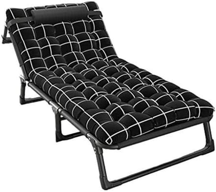 Campingbedje met matras - Opvouwbaar bed - Buiten loungen - Verstelbare rugleuning - 75 inch - Niet gespecificeerd