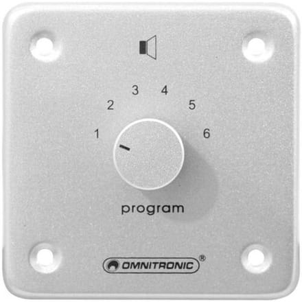 Omnitronic 80711073 Inbouw (in muur of meubel) PA-programmakiezer Zilver