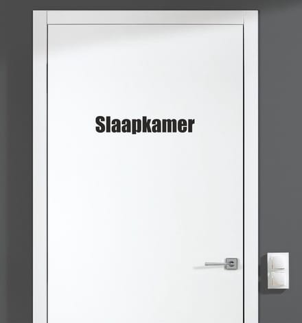 Deursticker - Slaapkamer - Zwart 20x3,5