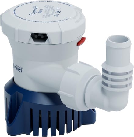 Bilge Pomp - Waterpomp Boot - Bootonderhoud - Automatische Ontluchting - 800 GPH - Wit Blauw