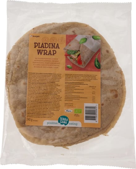 TerraSana Piadina wraps tarwe en haver bio (240g) NL-BIO-01