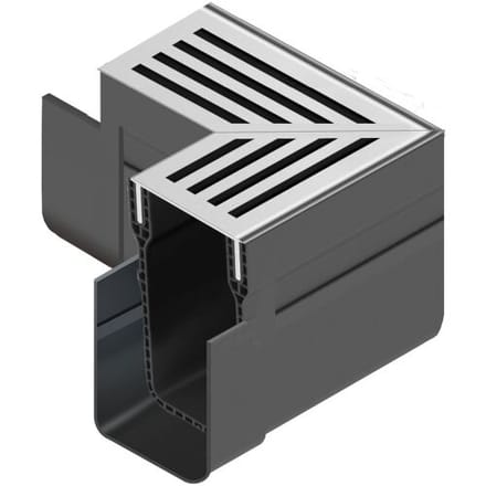 ACO Slimline hoekelement Aluminium