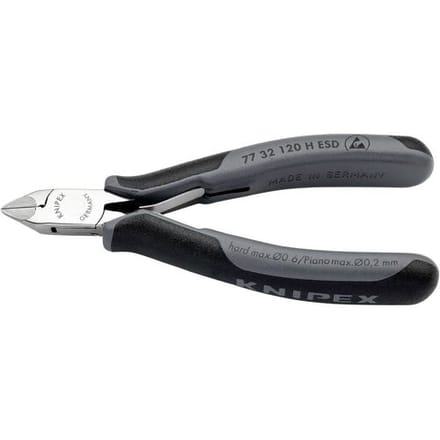 Knipex elektronica-zijsnijtang met hardmetalen snijkant ESD -7732120HESD