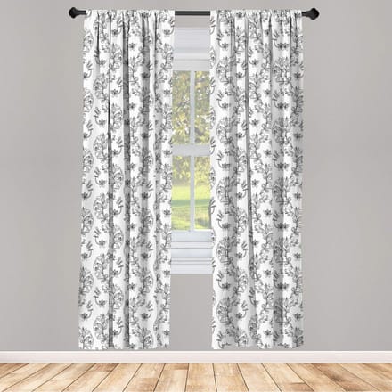 ABAKUHAUS Gordijnen – 2x75x175 cm – halfverduisterend – microvezel
