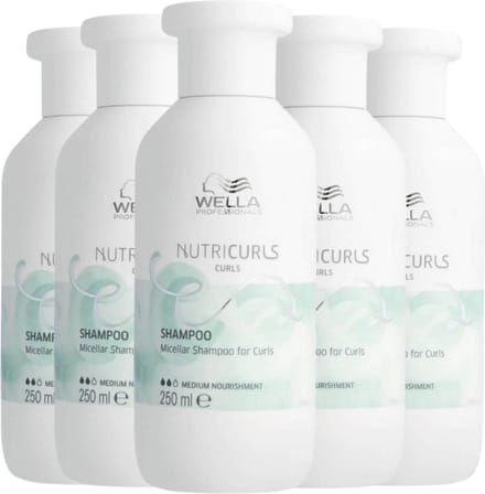 Wella Nutricurls Shampoo Waves 250ml - 5 Stuks - Voordeelverpakking